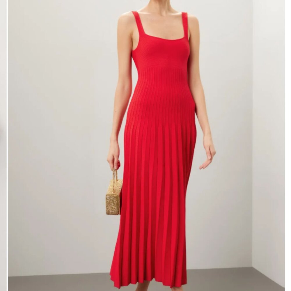 STAUD Ellison Red Dress - XS